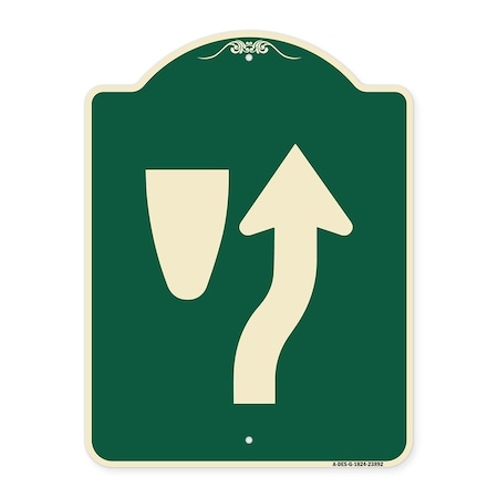 Signmission Keep Right Graphic Only Heavy-Gauge Aluminum Architectural Sign, 24" x 18", G-1824-23892 A-DES-G-1824-23892
